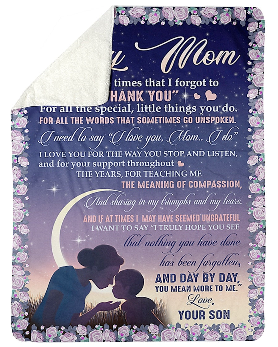Family Will Always Be The Greatest Mom Mother Moon Flannel Blanket For Soft Bed Couch And Home Comfort