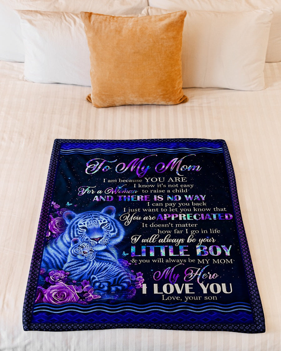 Tiger To Me You Are The World Little Boy Flannel Blanket For Relaxing At Home And Travel