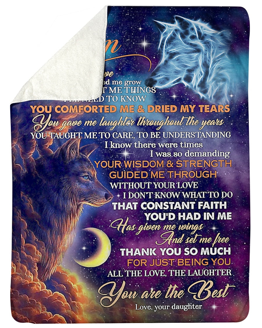Wolf You Are The Best Mother Flannel Blanket For Soft Bed Couch And Home Comfort