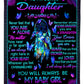 Family Never Feel That You Are Alone To Bonus Daughter Flannel Blanket For Bedroom Couch And Daily Comfort