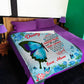 Butterfly Warm Sunshine Love Daughter Gift Flannel Blanket For Bed Sofa And Reading Nook Decor
