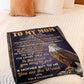 Eagle To My Mom You Are The World Flannel Blanket For Soft Bed Couch And Home Comfort