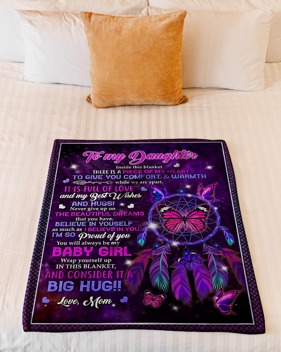 Butterfly It Is Full Of Love Daughter Gift Flannel Blanket For Relaxing At Home And Travel
