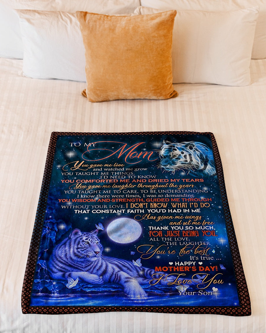 Tiger Love Big Hug From Daughter Flannel Blanket For Relaxing At Home And Travel