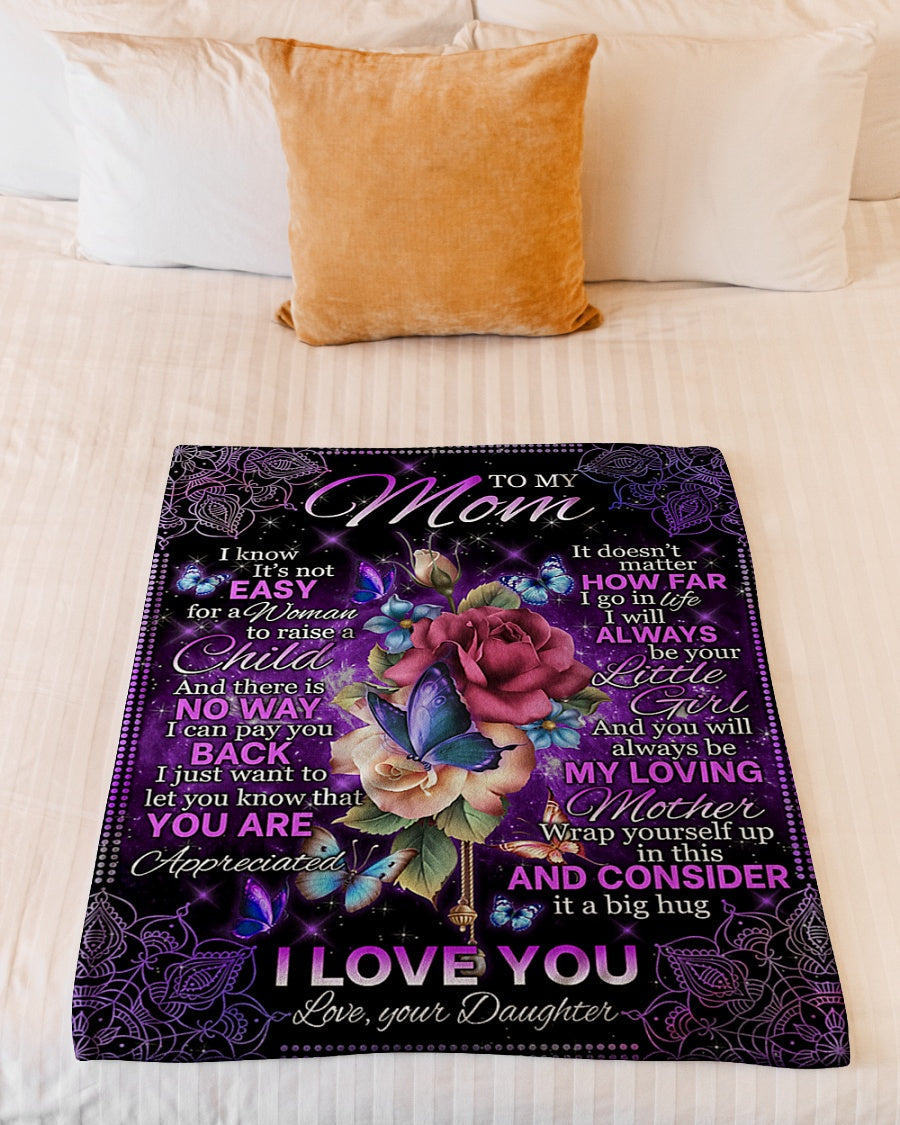 Rose Lifelong Mother Love Flannel Blanket For Relaxing At Home And Travel