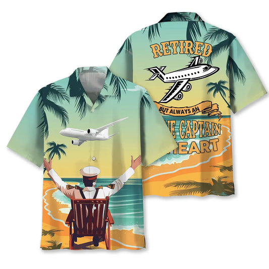 Hawaiian Shirt / Adults / S Retired Pilot Captain Hawaiian Shirt