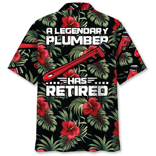 Hawaiian Shirt / Adults / S Retired Plumber Hawaiian Shirt