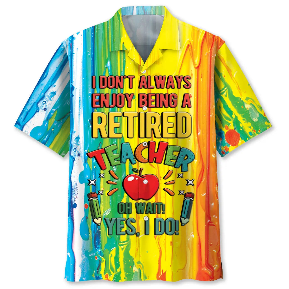 Hawaiian Shirt / Adults / S Retired Teacher Hawaiian Shirt