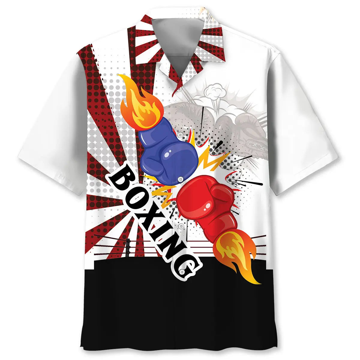 Hawaiian Shirt / Adults / S Retro Boxing Hawaiian Shirt