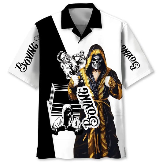 Hawaiian Shirt / Adults / S Retro Boxing Skull Hawaiian Shirt