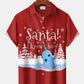 Hawaiian Shirt / Adults / S Retro Cartoon Santa Holiday Christmas Button Down Hawaiian Shirt