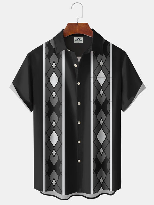 Hawaiian Shirt / Adults / S Retro Geometric 60s Classic Bowling Hawaiian Shirt