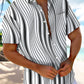 Hawaiian Shirt / Adults / S Retro Geometric Gradient Basic Line Men's Hawaiian Shirt