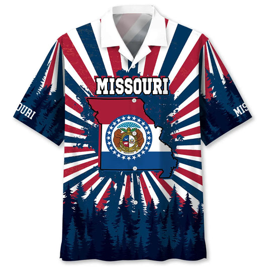 Hawaiian Shirt / Adults / S Retro Missouri Hawaiian Shirt