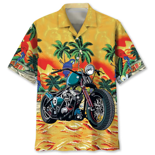 Hawaiian Shirt / Adults / S Retro Motorcycle Hawaiian Shirt