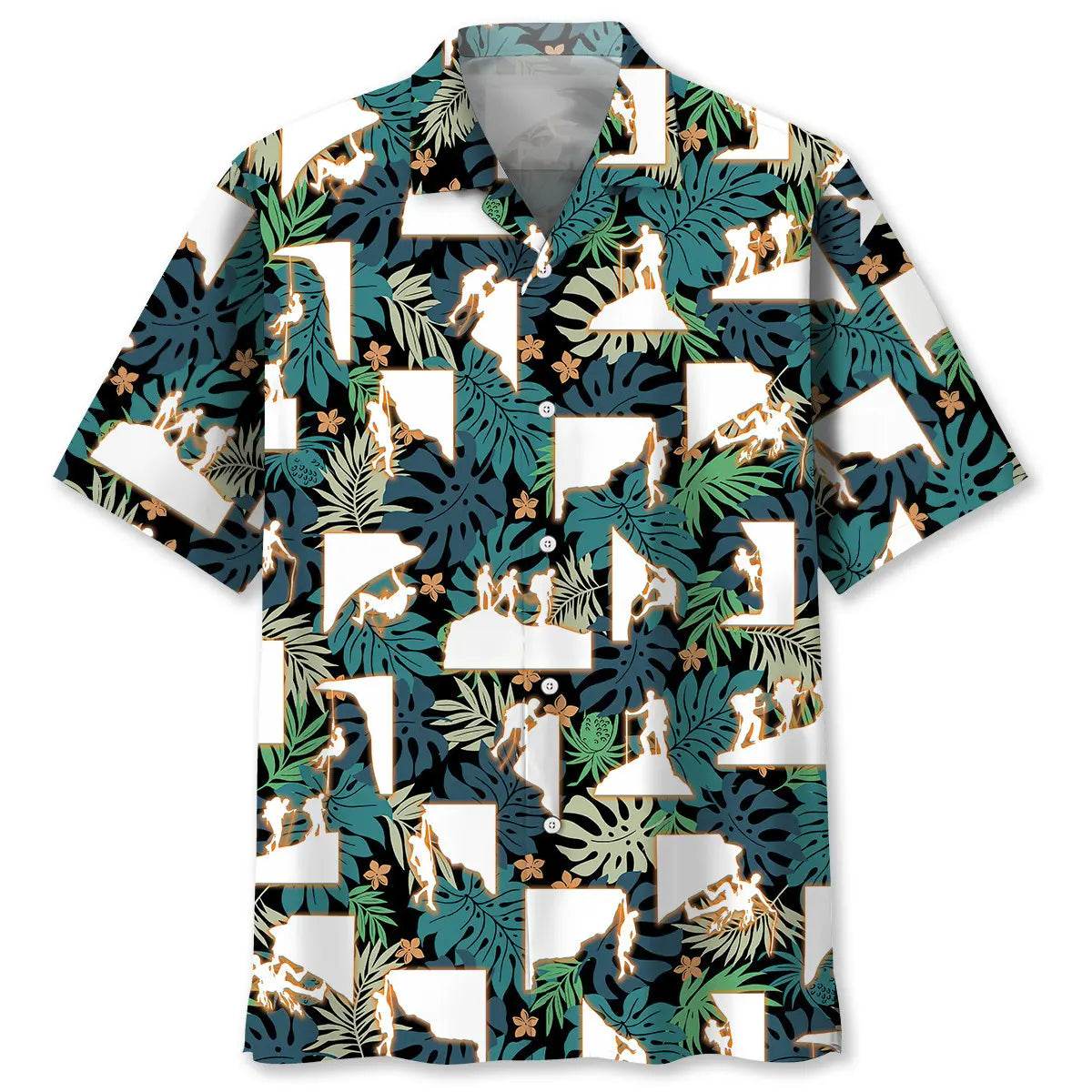 Hawaiian Shirt / Adults / S Retro Mountain Climbing Hawaiian Shirt