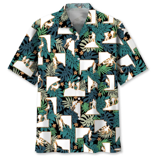 Hawaiian Shirt / Adults / S Retro Mountain Climbing Hawaiian Shirt