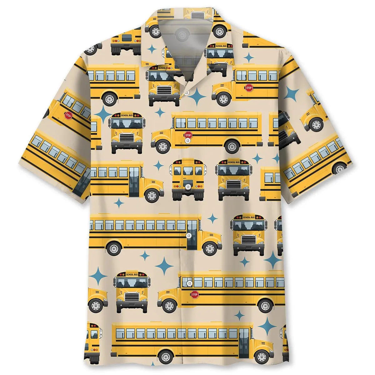 Hawaiian Shirt / Adults / S Retro School Bus Hawaiian Shirt