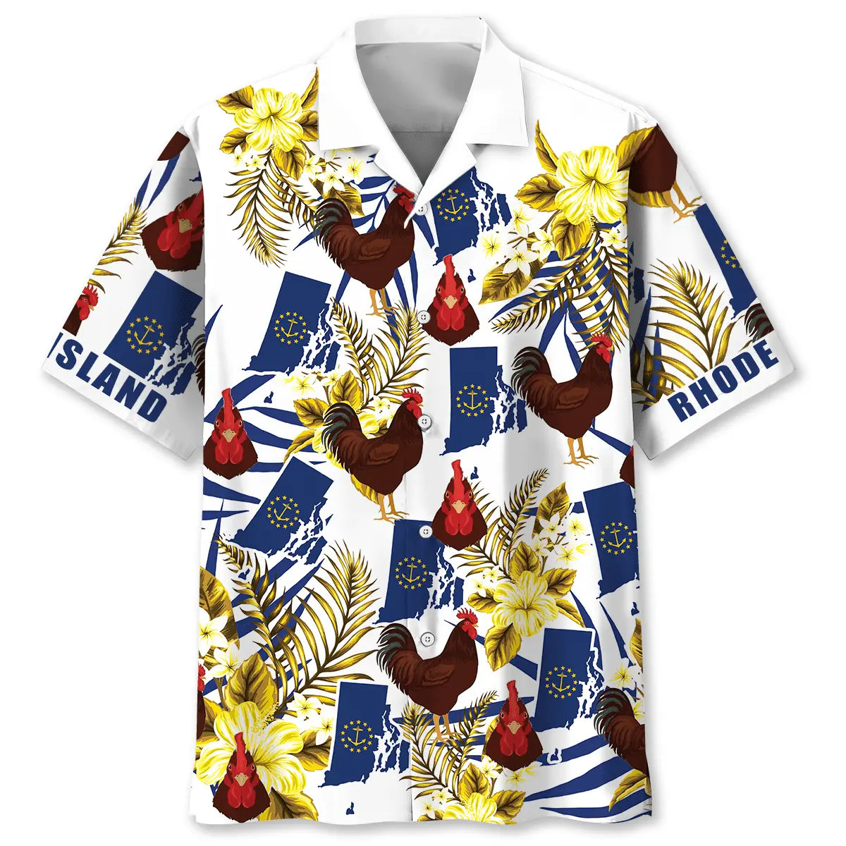 Hawaiian Shirt / Adults / S Rhode Island Proud Hawaiian Shirt