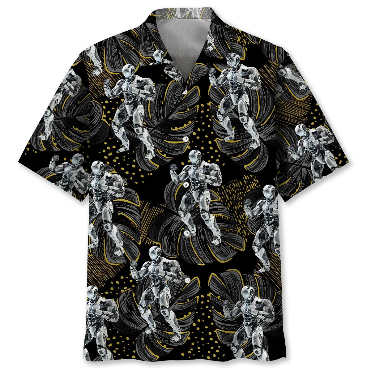 Hawaiian Shirt / Adults / S Robot Fighter Hawaiian Shirt