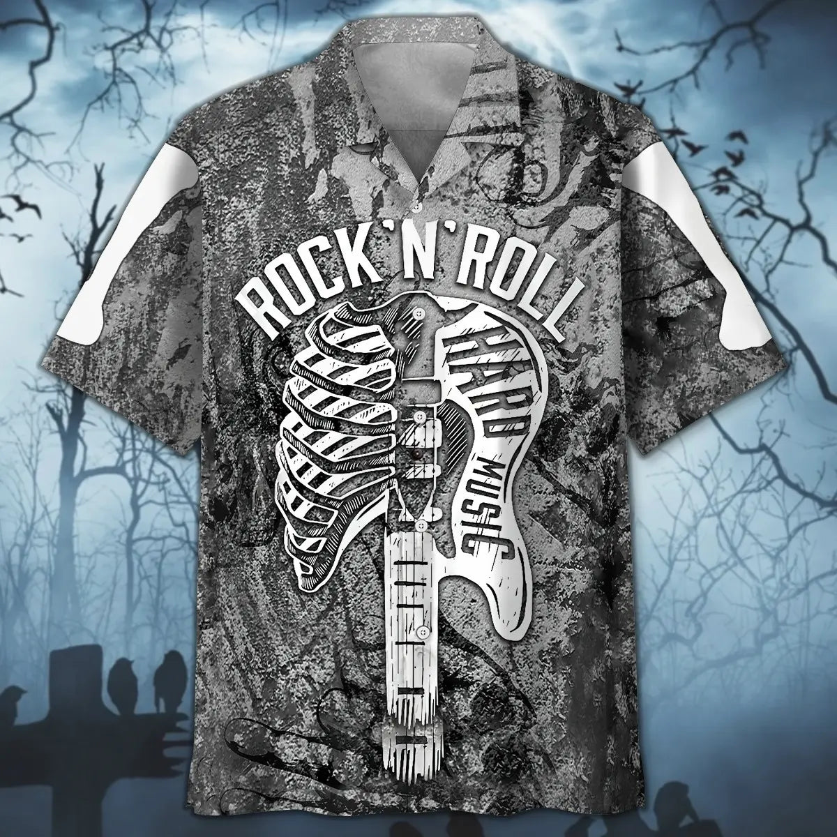 Rock N Roll Guitar Hawaiian Shirt