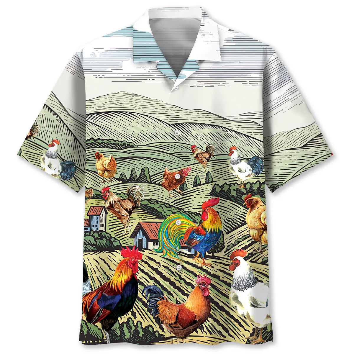Hawaiian Shirt / Adults / S Rooster Farm Hawaiian Shirt