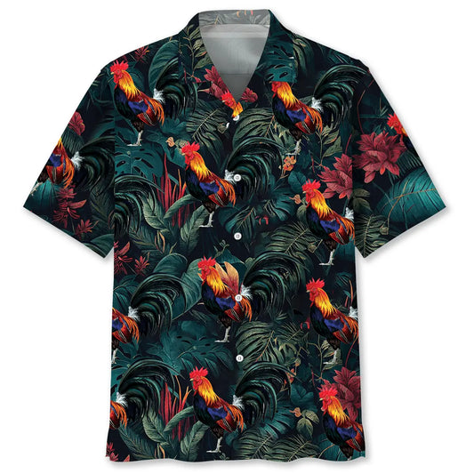Hawaiian Shirt / Adults / S Rooster Tropical Hawaiian Shirt