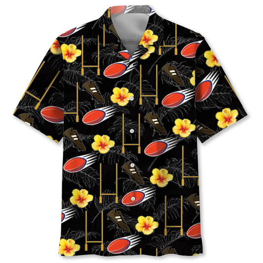 Hawaiian Shirt / Adults / S Rugby Goal Hawaiian Shirt