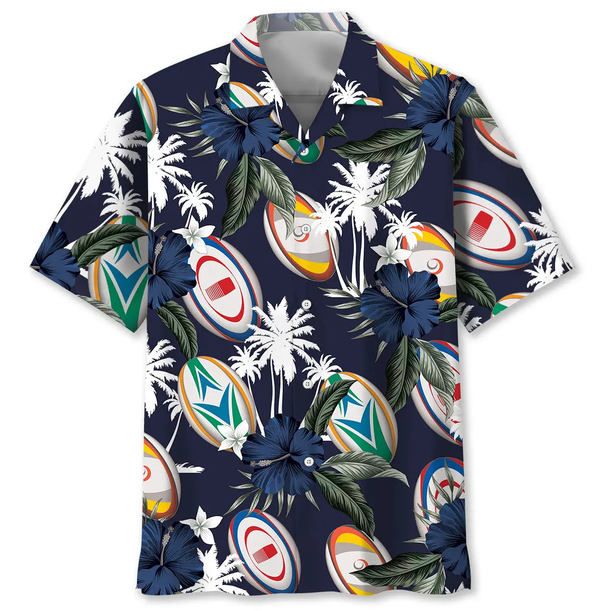 Hawaiian Shirt / Adults / S Rugby Tropical Nature Hawaiian Shirt