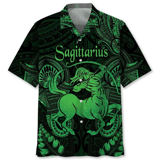 Hawaiian Shirt / Adults / S Sagittarius Zodiac Polynesian Hawaiian Shirt