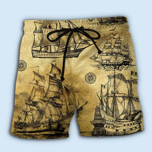 Vintage Sailing Adventure Style – Beach Short