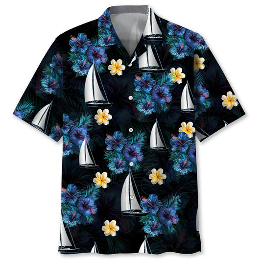 Hawaiian Shirt / Adults / S Sailboat Hawaiian Shirt