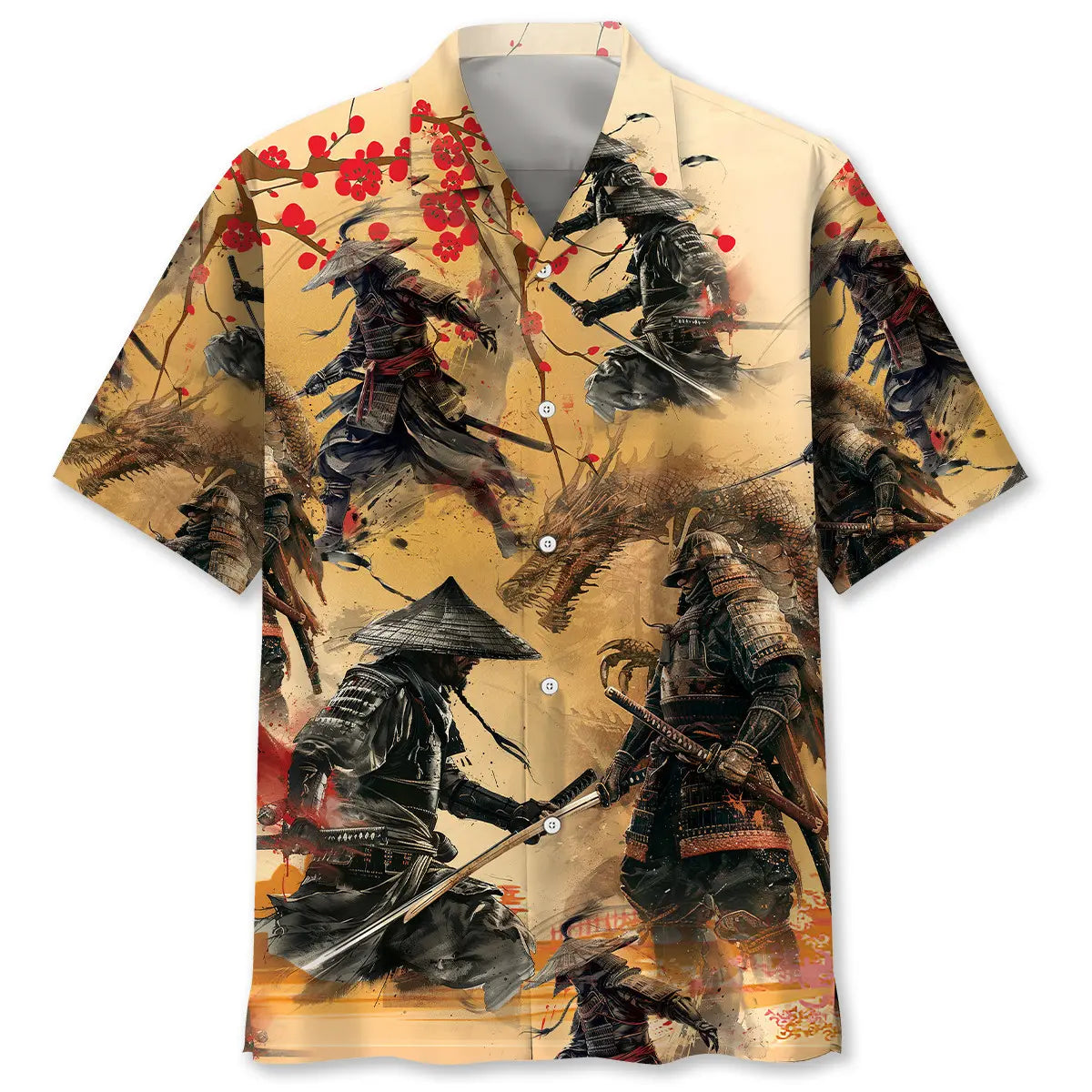 Hawaiian Shirt / Adults / S Samurai Under The Moonlight Hawaiian Shirt