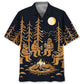 Hawaiian Shirt / Adults / S Sasquatch Campfire At National Park After Dark Country Hawaiian Shirt
