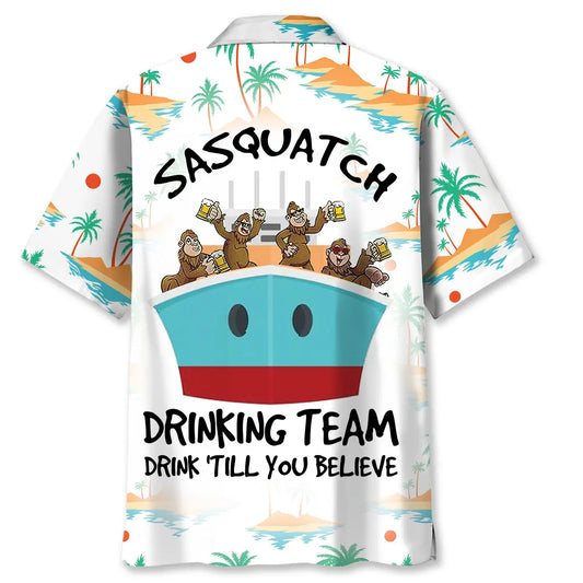 Hawaiian Shirt / Adults / S Sasquatch Drinking Team Cruise Hawaiian Shirt