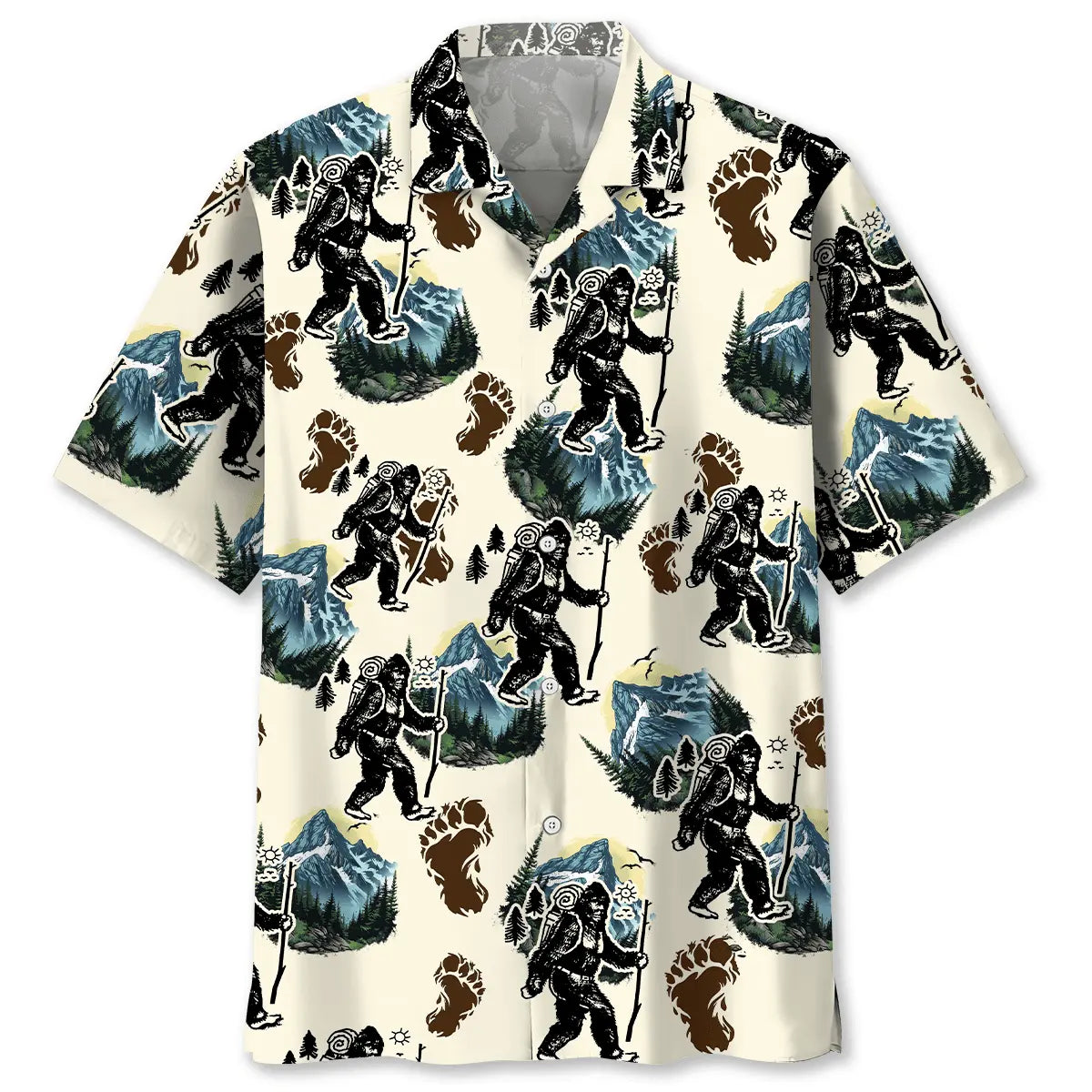 Hawaiian Shirt / Adults / S Sasquatch Hiking Trail Hawaiian Shirt