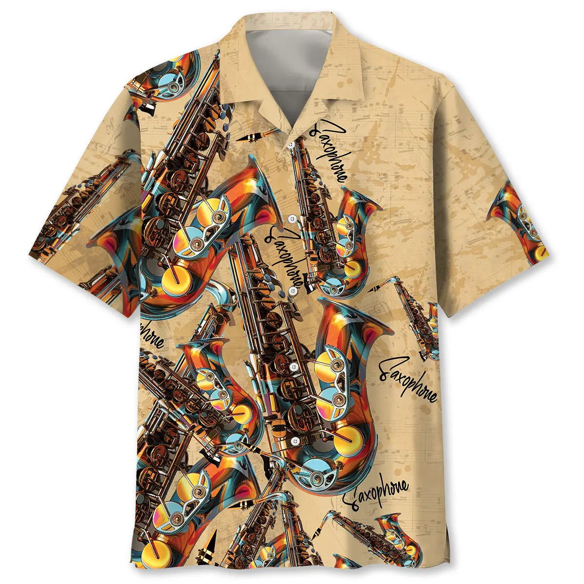Hawaiian Shirt / Adults / S Saxophone Hawaiian Shirt