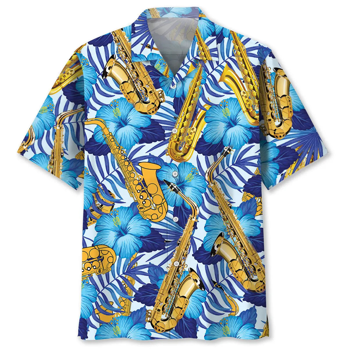 Hawaiian Shirt / Adults / S Saxophone Tropical Hawaiian Shirt