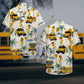 School Bus Drive Duck Pattern Unisex Hawaiian Shirt Aloha Shirt