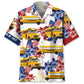 Hawaiian Shirt / Adults / S School Bus Happy 4th Of July Hawaiian Shirt