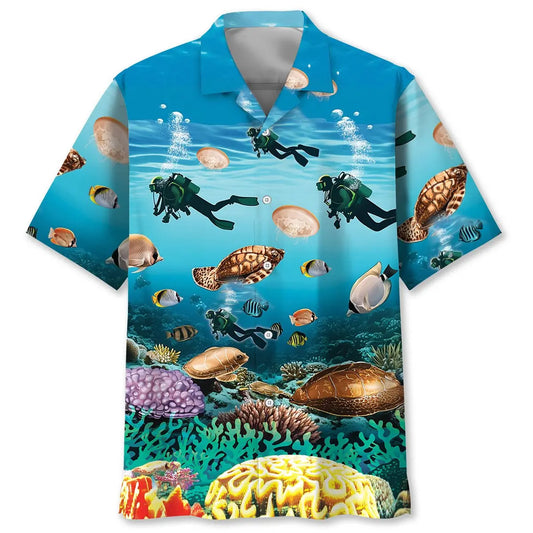 Hawaiian Shirt / Adults / S Scuba Diving Adventure Hawaiian Shirt