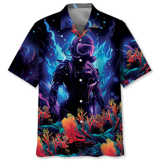 Hawaiian Shirt / Adults / S Scuba Diving Art Hawaiian Shirt