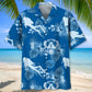 Scuba Diving Blue Hawaiian Shirt