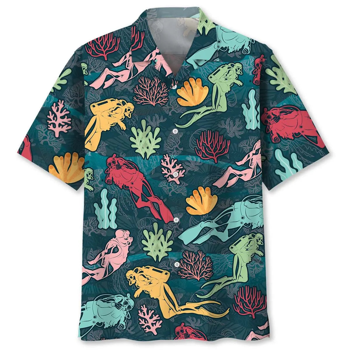 Hawaiian Shirt / Adults / S Scuba Diving Coral Life Hawaiian Shirt