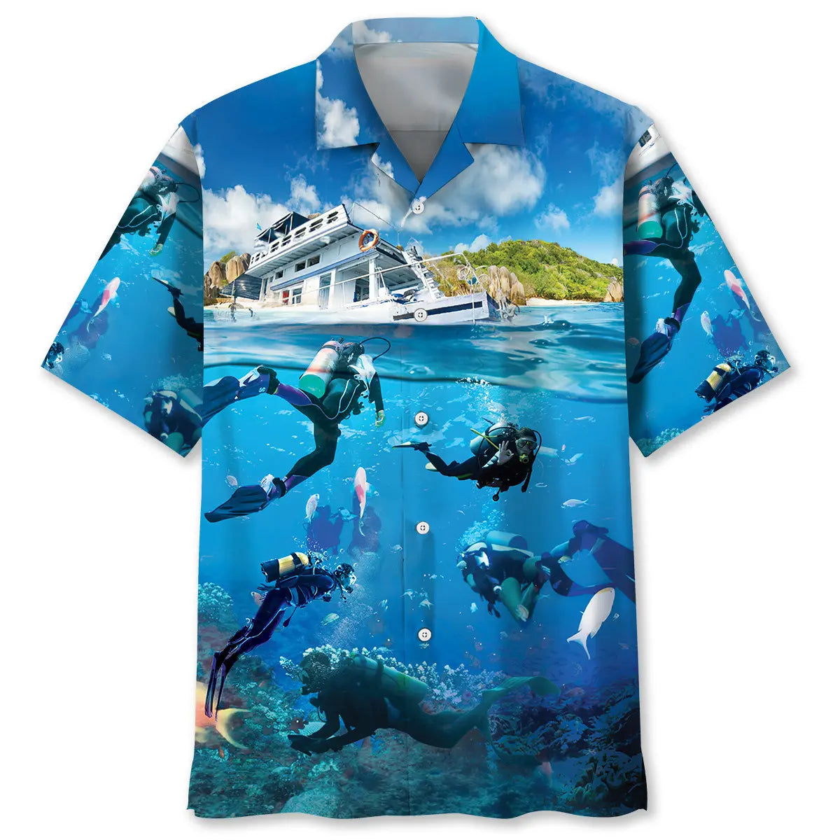 Hawaiian Shirt / Adults / S Scuba Diving Cruise Vacation Hawaiian Shirt