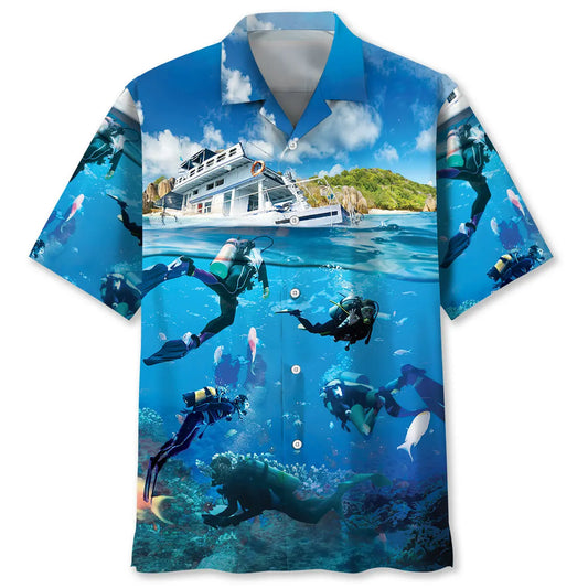 Hawaiian Shirt / Adults / S Scuba Diving Cruise Vacation Hawaiian Shirt