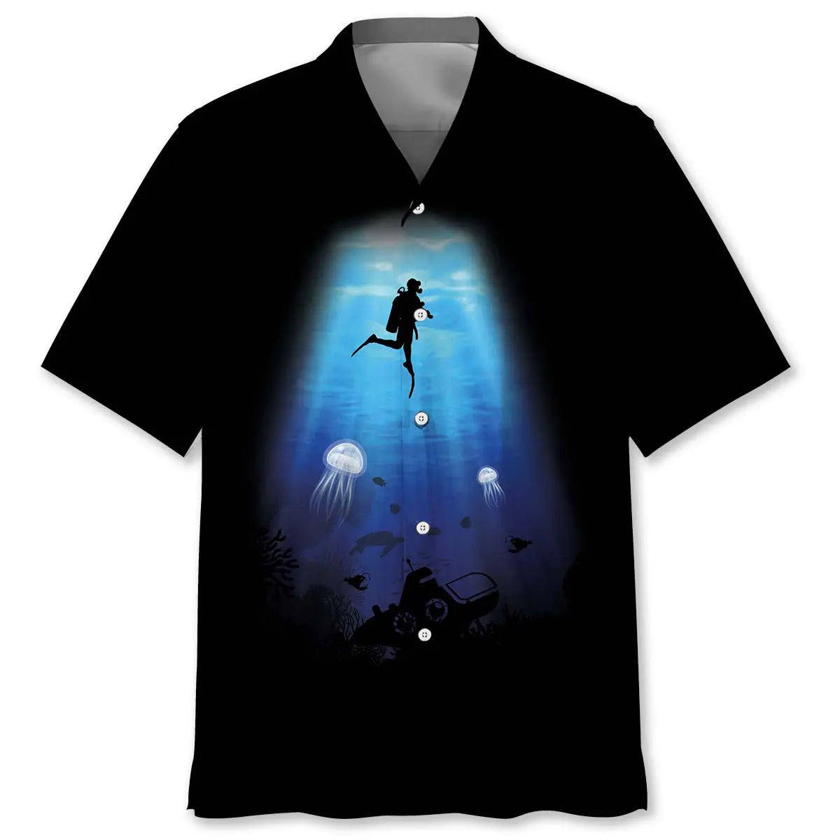 Hawaiian Shirt / Adults / S Scuba Diving Light Hawaiian Shirt
