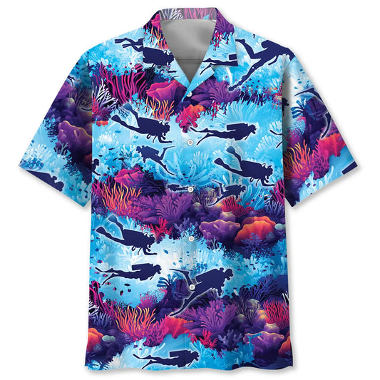 Hawaiian Shirt / Adults / S Scuba Diving Reef Explorer Hawaiian Shirt