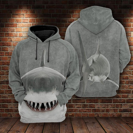 Shark Smile Ocean Art - 3D Hoodie