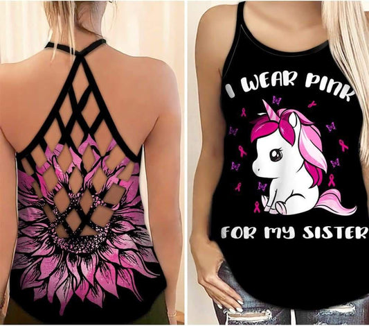Breast Cancer Awareness My Sister – Hollow Tank Top